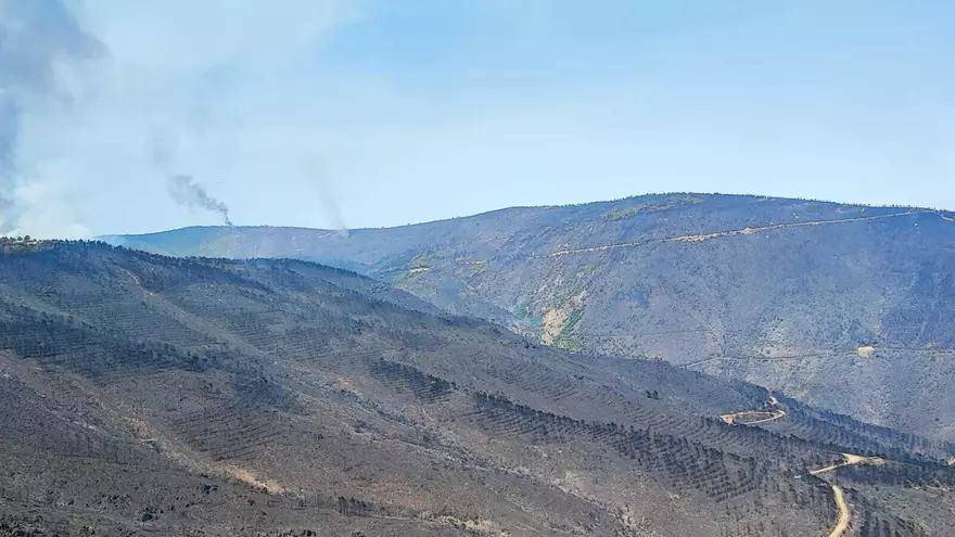 Paisaje desolador tras el paso del fuego en Las Hurdes