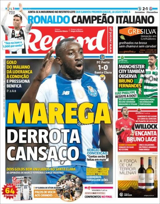 Portada RECORD domingo 21 de abril de 2019