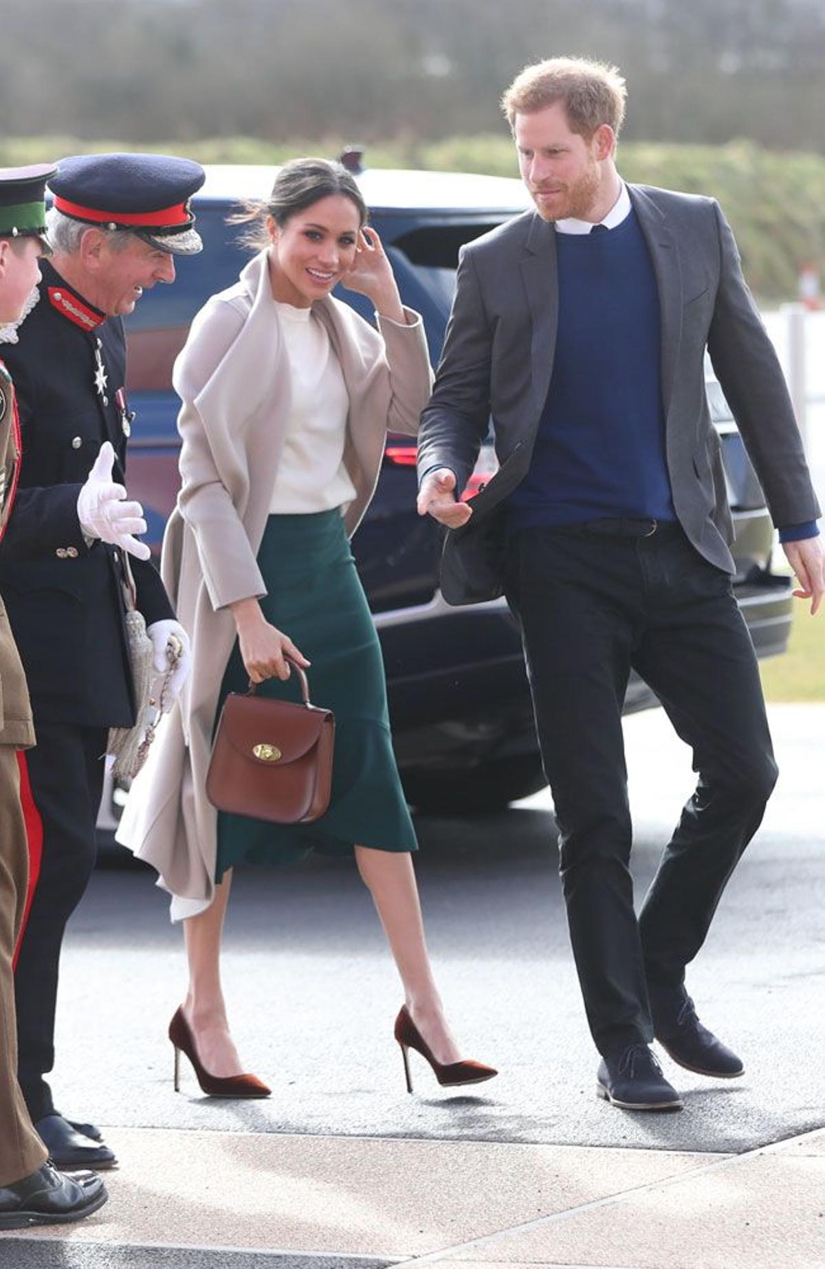 Meghan Markle con look tricolor