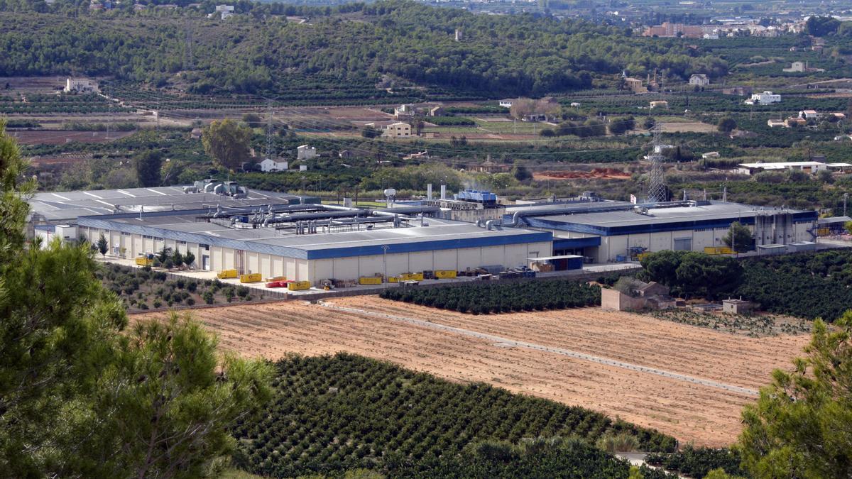 Vista aèria de la indústria alzirenca.