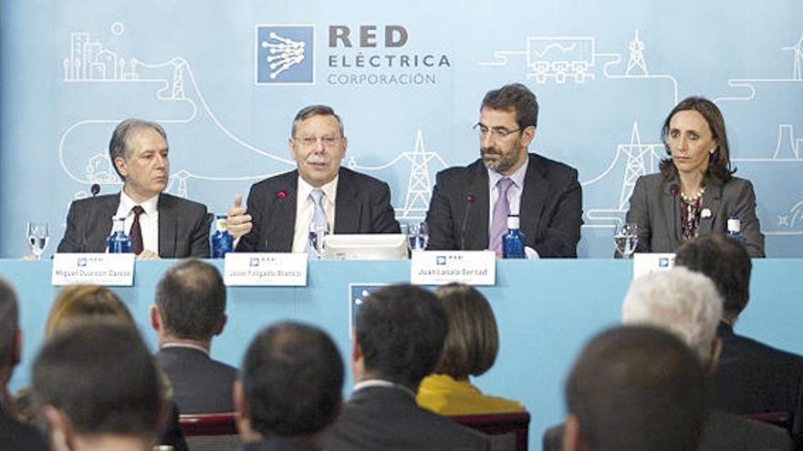 El presidente, José Folgado, y el consejero delegado Juan Lasala.