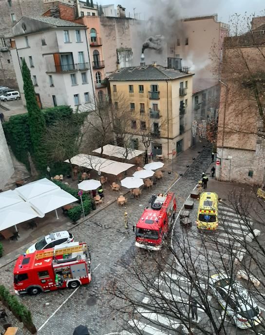 Incendi al restaurant Konig al Barri Vell de Girona