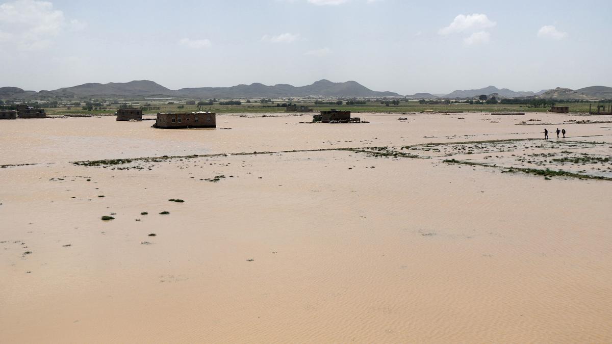 Imagen de archivo de una inundación en Yemen.