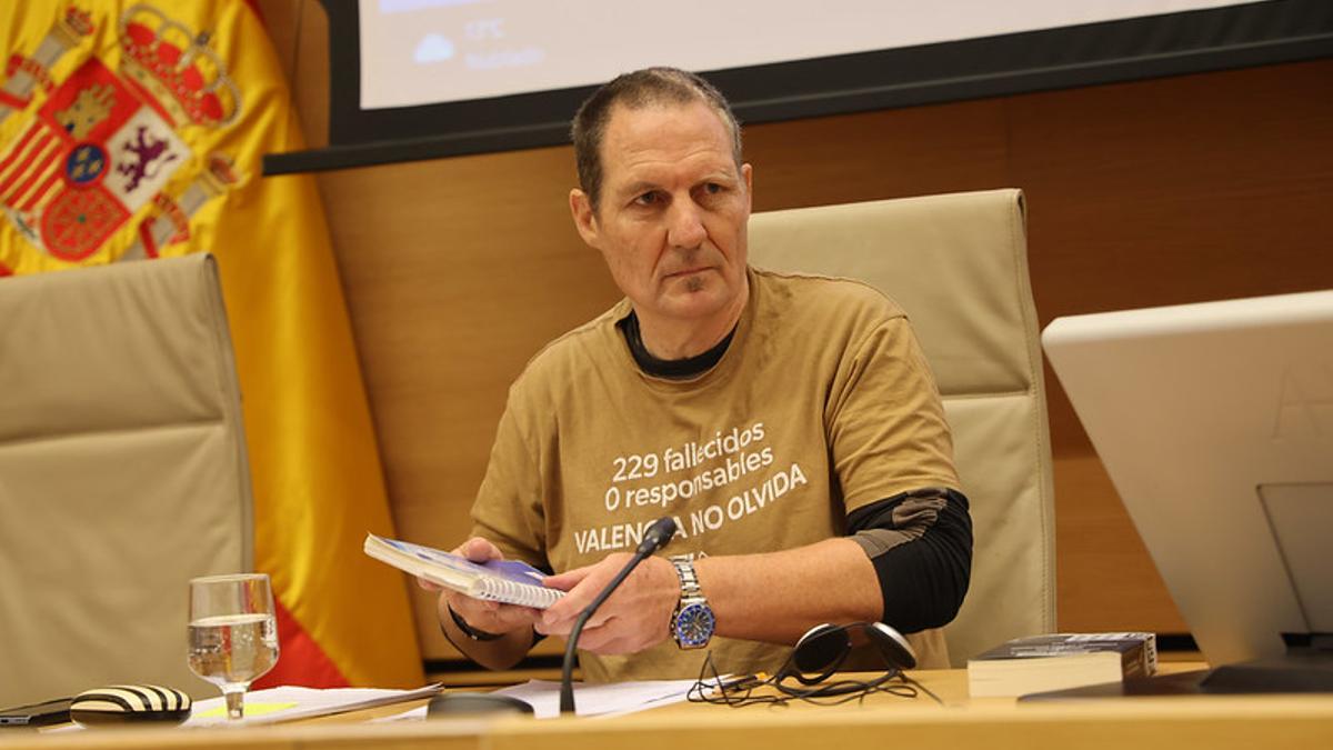 Christian Lesaec en la comisión de la dana en el Congreso