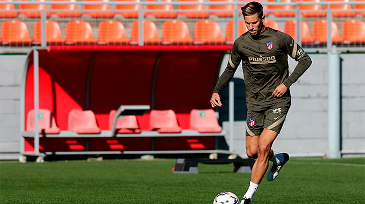 Último entrenamiento del Atlético de Madrid antes de recibir al Barça