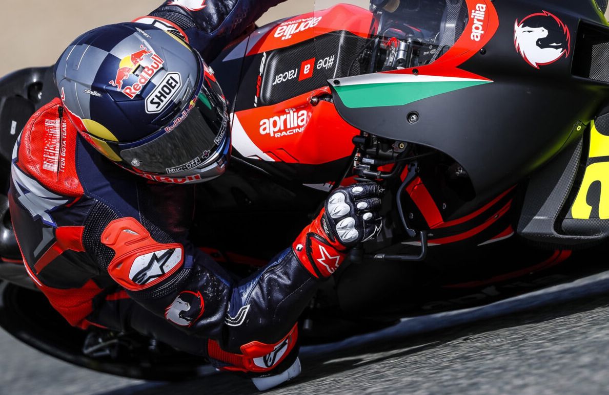 Dovizioso, con la Aprilia RS-GP en Mugello