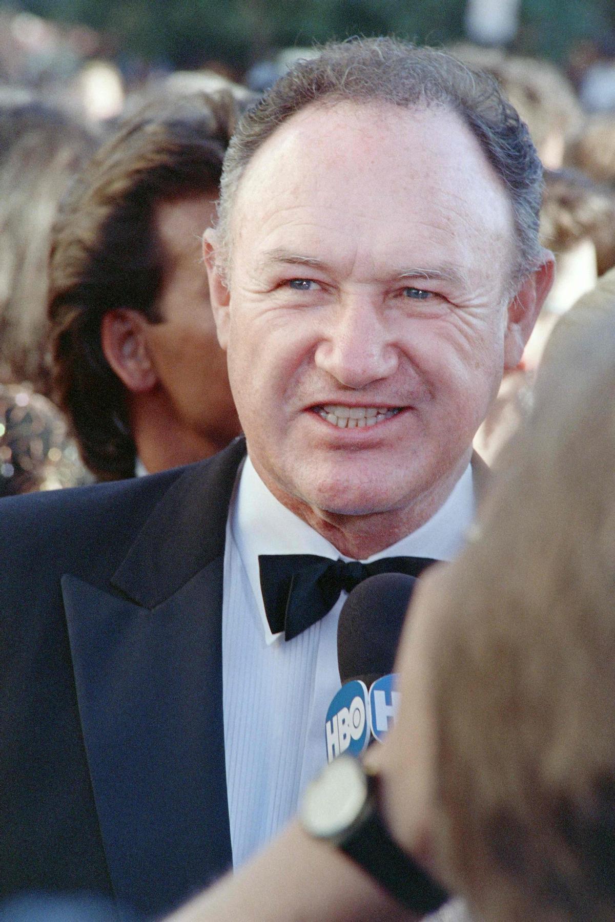 Gene Hackman a su llegada al Auditorio Shrine, el 29 de marzo de 1989, en los Premios Anuales de la Academia, en Hollywood.