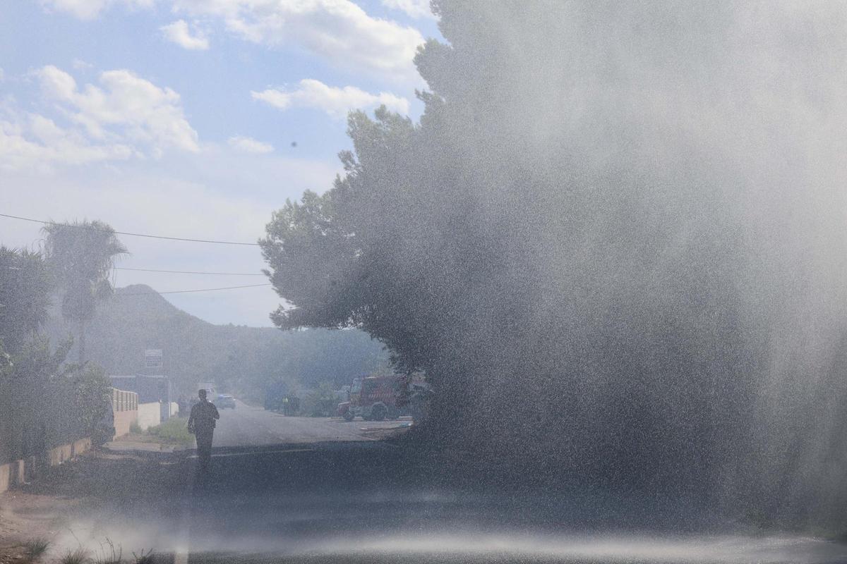 Incendio en Cala de Bou.