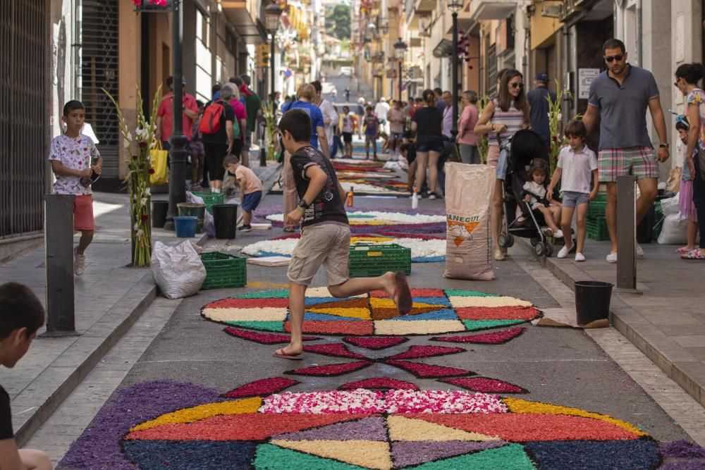 Catifes florals a Blanes.