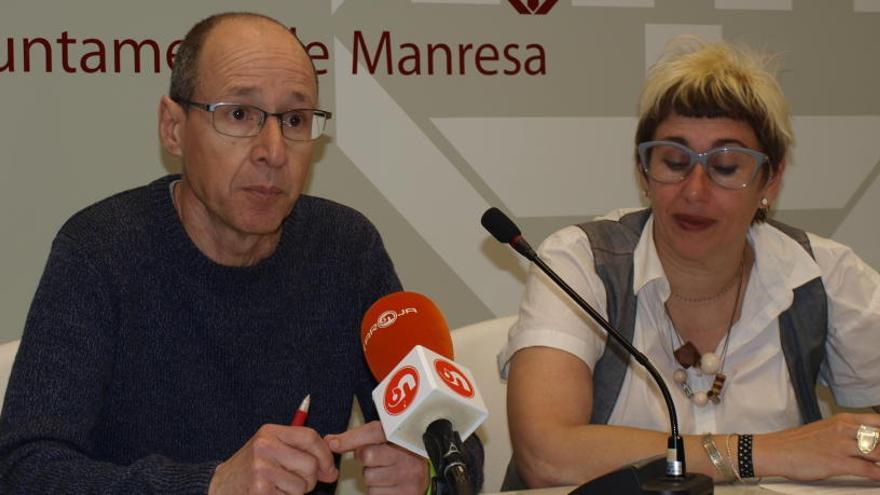 Anna Crespo i el responsable del CAE, Ignasi Muncunill.