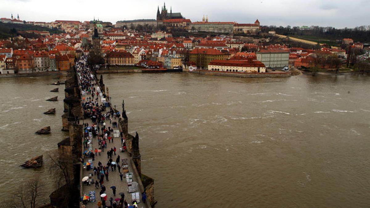 El puente Carlos, en Praga.