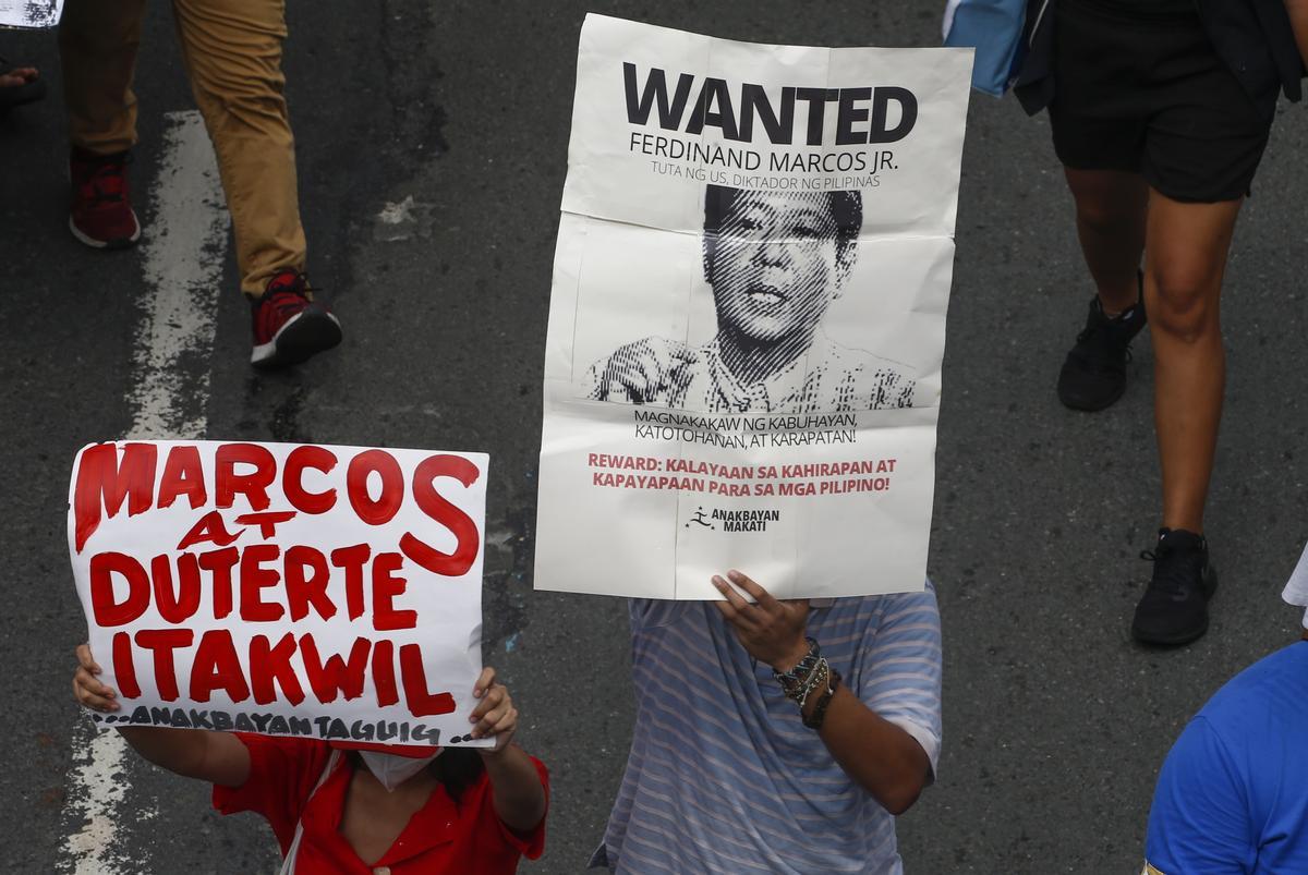 Protestas en Filipinas antes del primer discurso del estado de la nación de Marcos