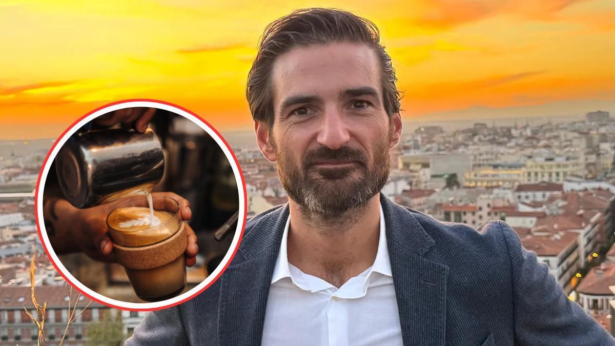 Iñaki Arcocha, sobre para a hacer el café.