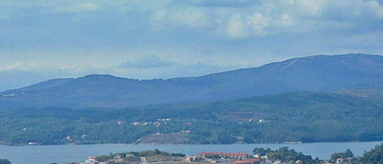 Una vista aérea de parte de Vilagarcía.