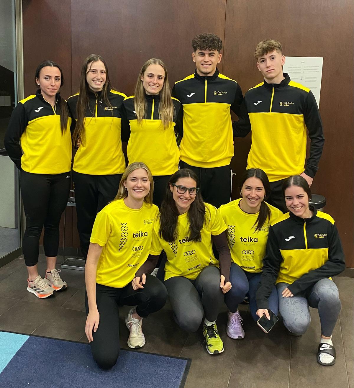 Los y las atletas del CA Safor Teika en el Nacional Sub23
