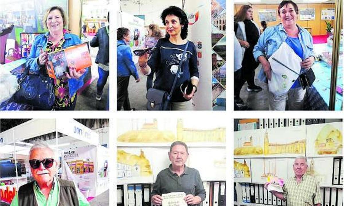 Durante la feria hubo varios sorteos y estos son seis de los nueve afortunados ganadores.  | SERVICIO ESPECIAL