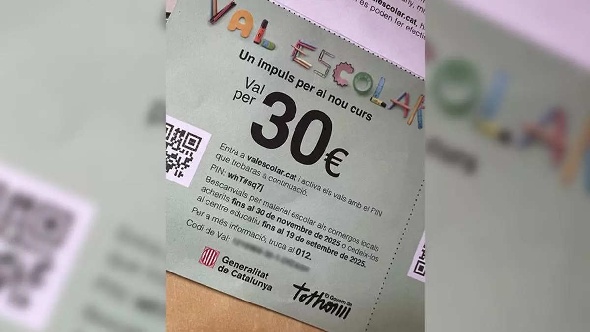 El Govern se excusa por enviar los vales escolares a más de 600.000 familias con cuatro faltas de ortografía