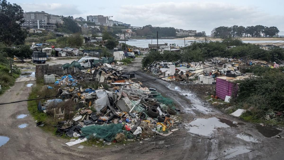 Vista del asentamiento chabolista de A Pasaxe. |   // CASTELEIRO/ROLLER AGENCIA