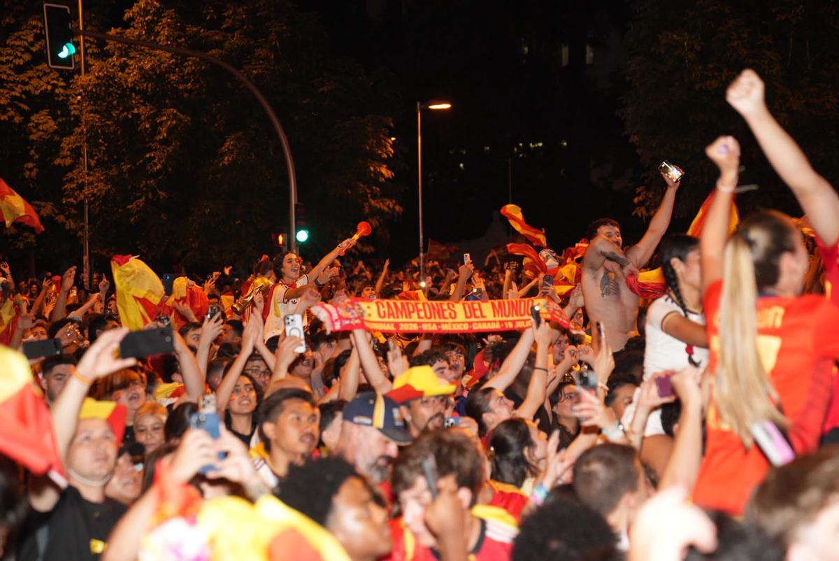 La celebración en Madrid del segundo Mundial ganado por España, en imágenes La celebración en Madrid del segundo Mundial ganado por España, en imágenes