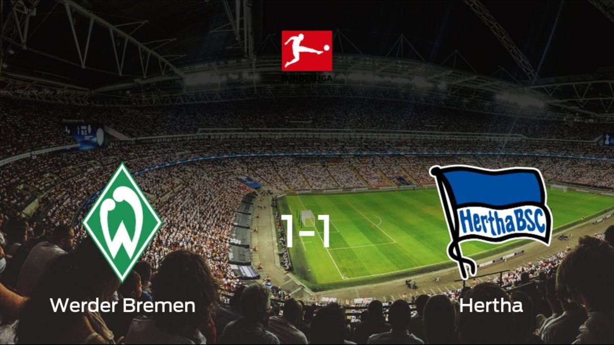 Empate a uno entre el Werder Bremen y el Hertha BSC