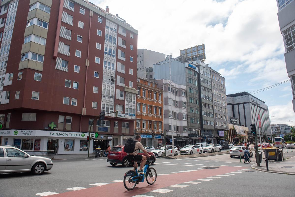 La calle Ramón y Cajal en A Coruña