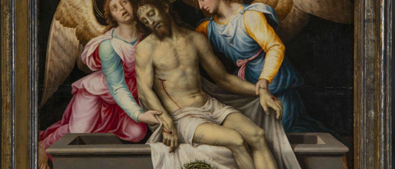 El «Cristo muerto sostenido
por los ángeles», a subasta
en Bruselas.  Antenor