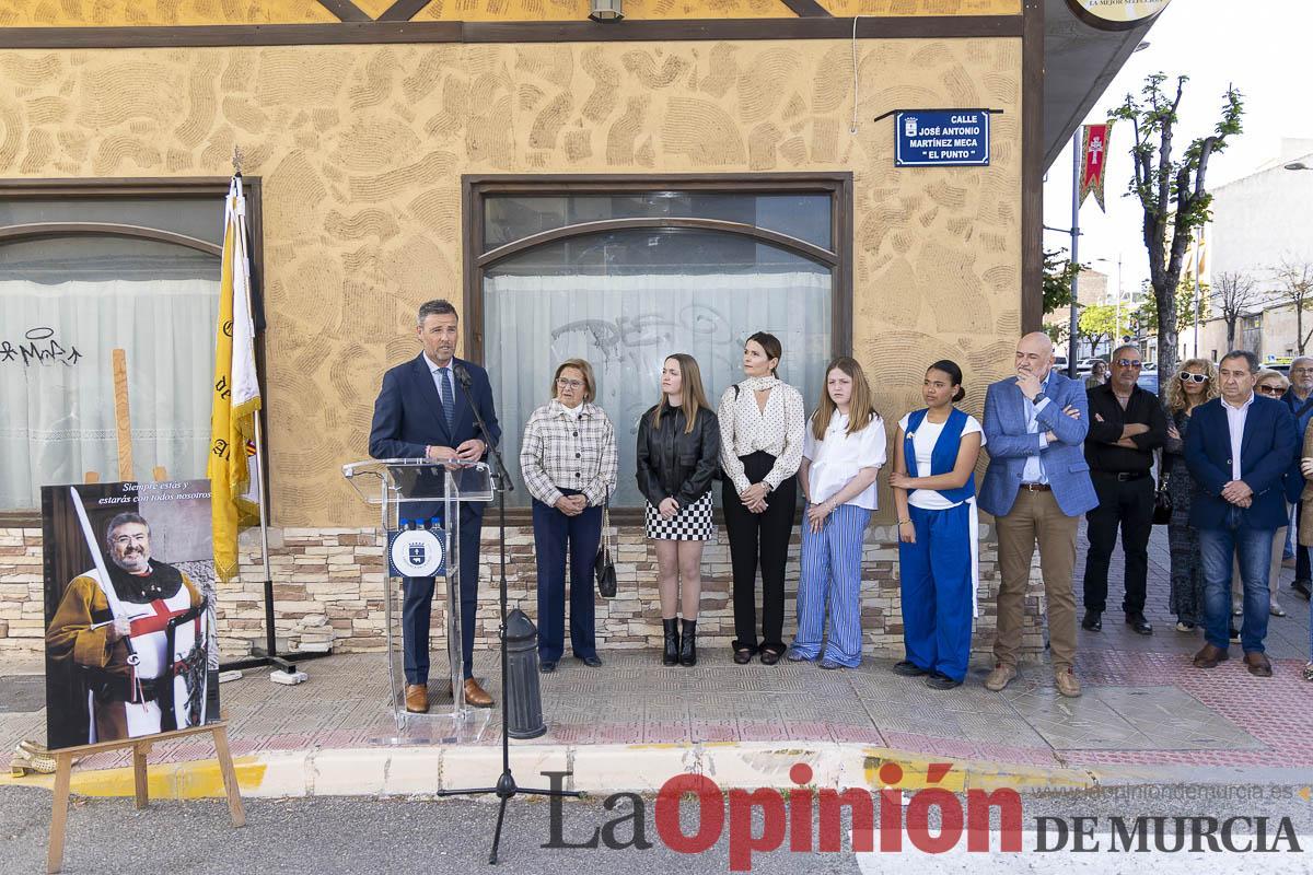 Caravaca dedica una calle a José Antonio Martínez Meca Caravaca dedica una calle a José Antonio Martínez Meca