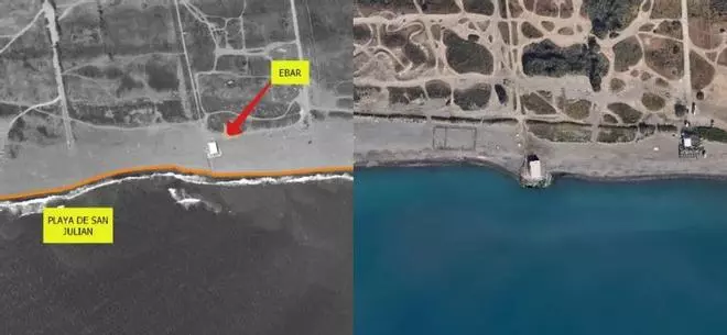 Así se ha "comido" el mar la costa de Málaga