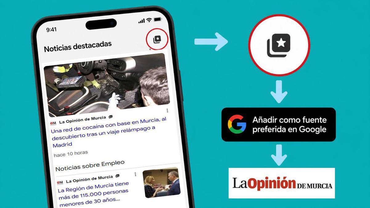 La Opinión de Murcia ya puede añadirse como fuente preferida en Google