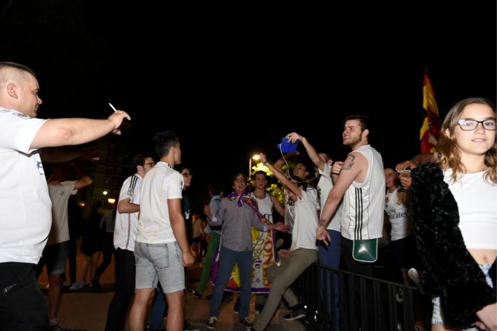 Celebración en Murcia del triunfo del Madrid