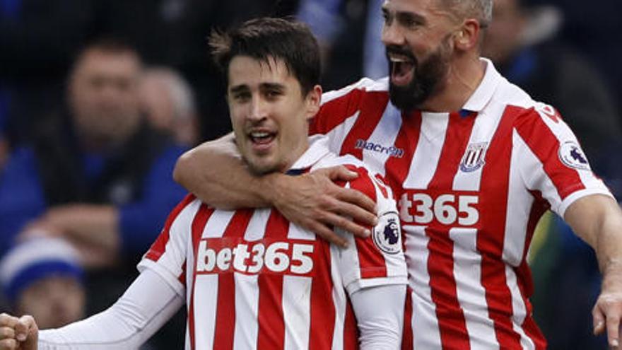 Bojan Krkic volvió a marcar este sábado con el Stoke City.