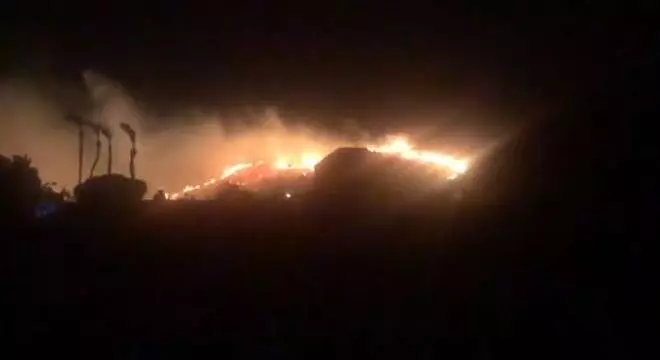 Incendio forestal en Cartagena