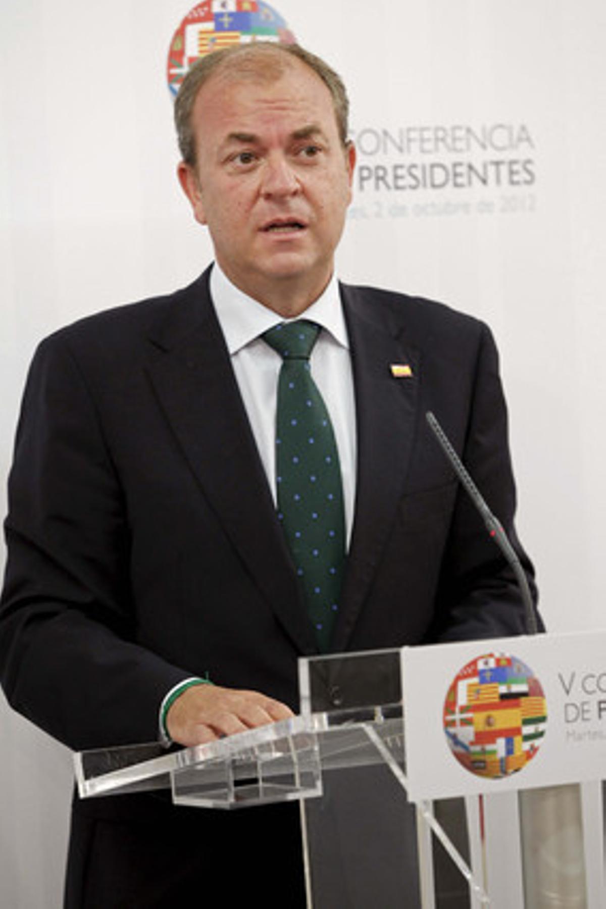 El president extremeny, José Antonio Monago, del PP, a l’octubre a Madrid.