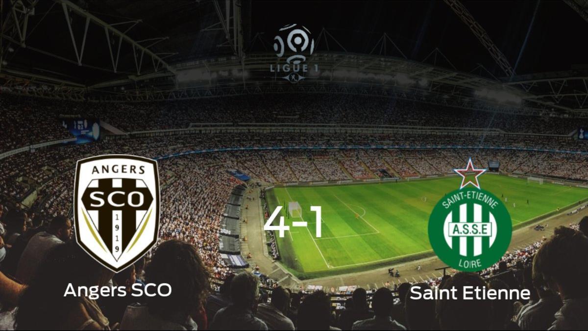 El SCO Angers suma tres puntos tras golear al AS Saint Etienne en casa (4-1)