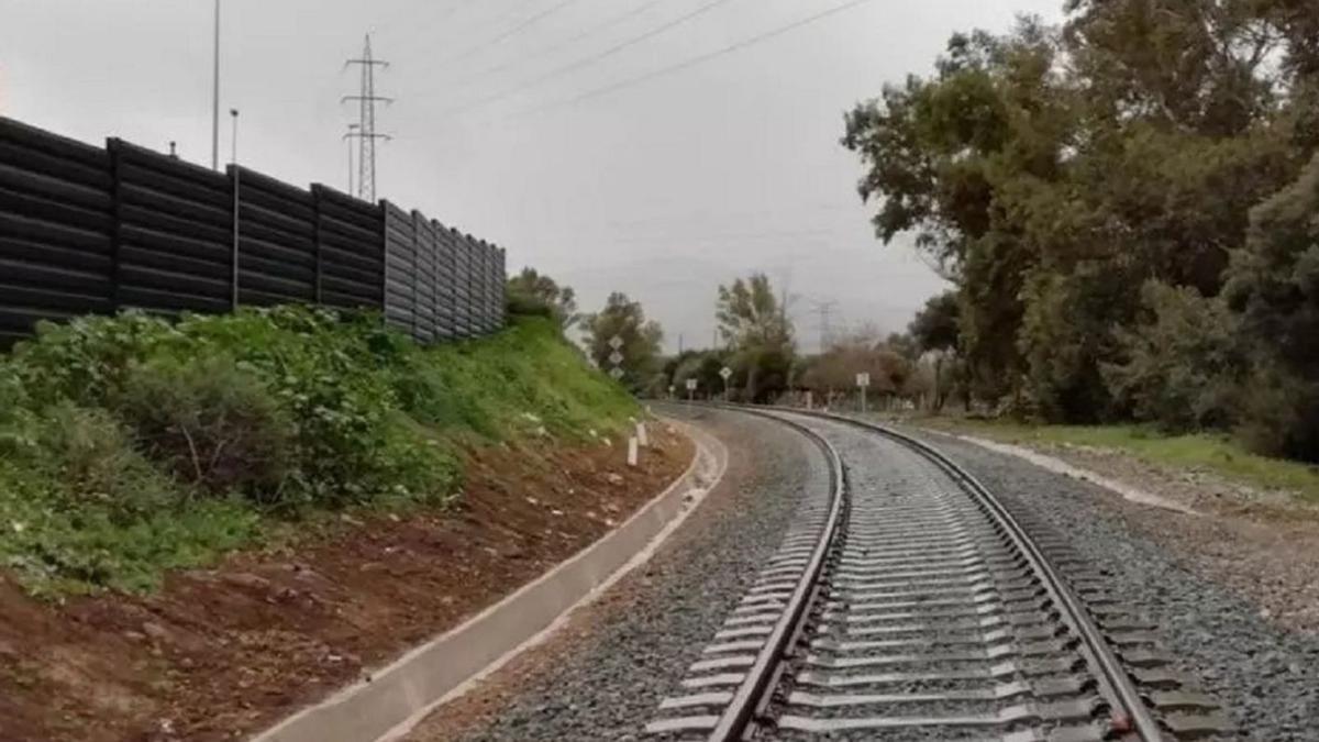 Tramo de la línea ferroviaria Bobadilla-Algeciras.