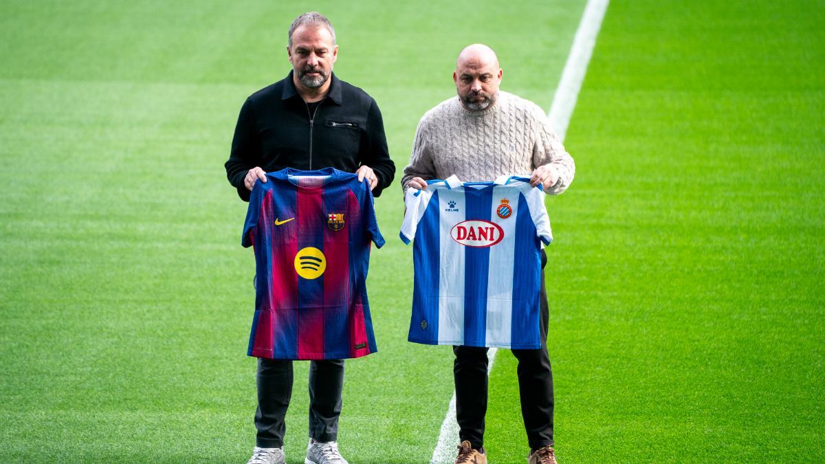 Flick y Manolo en el tradicional encuentro de entrenadores