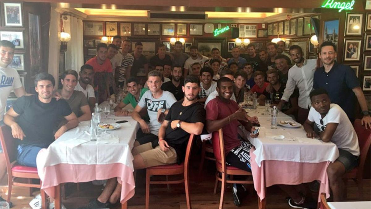 Los jugadores se reunieron en el restaurante Salamanca