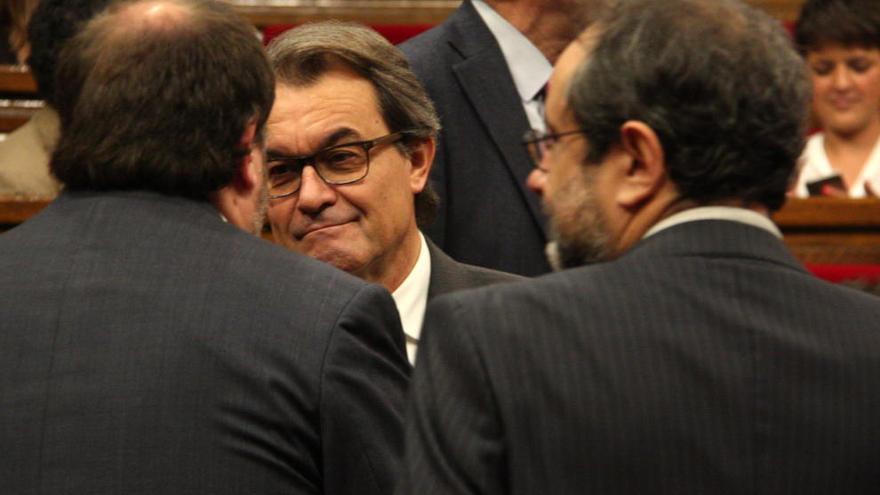 Artur Mas parla amb Oriol Junqueras