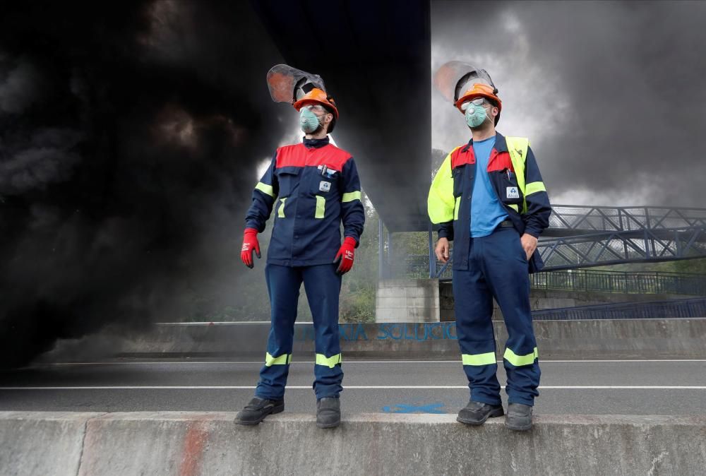 Protestas contra los despidos en Alcoa San Cibrao