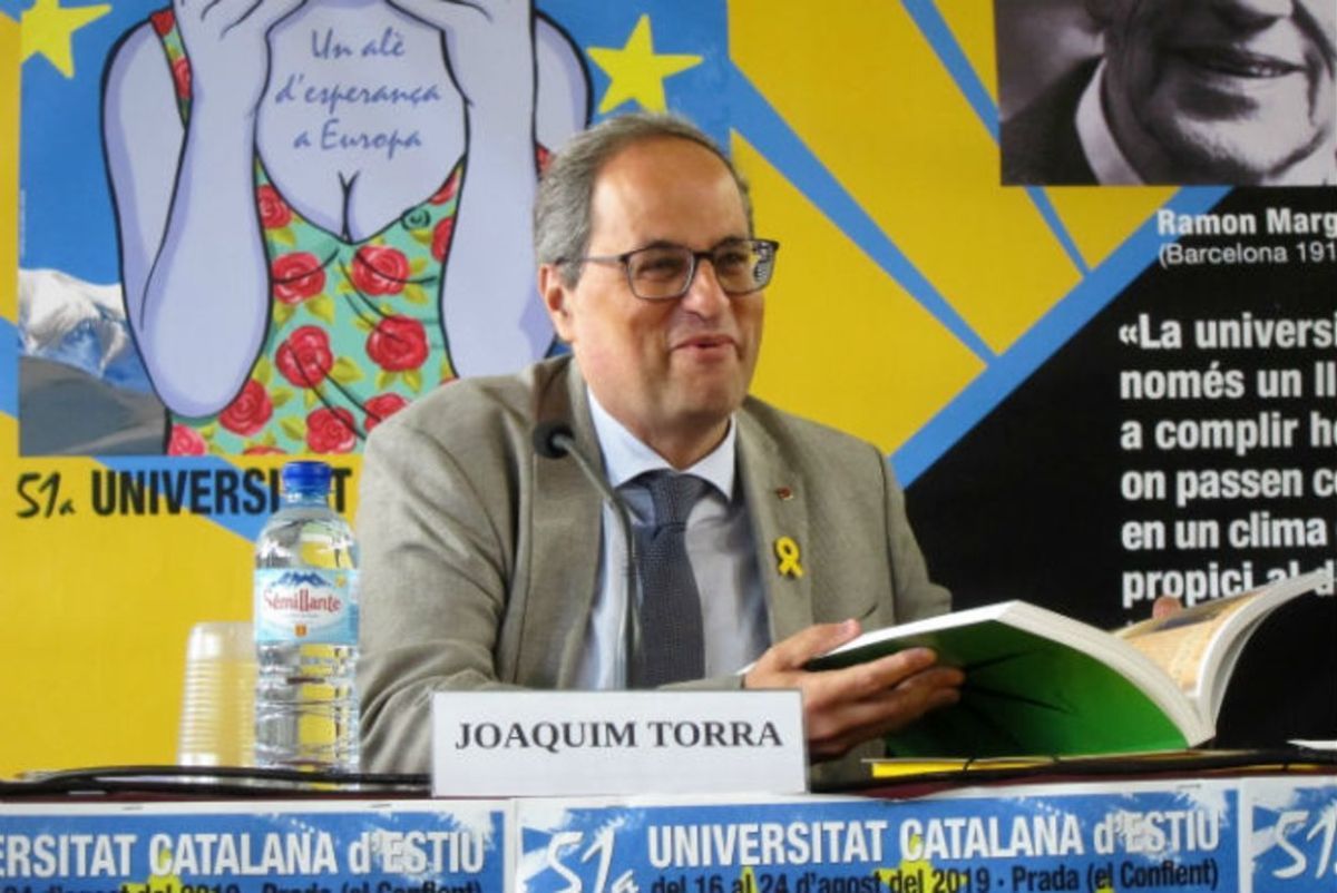 Quim Torra, en la Universitat Catalana d'Estiu.