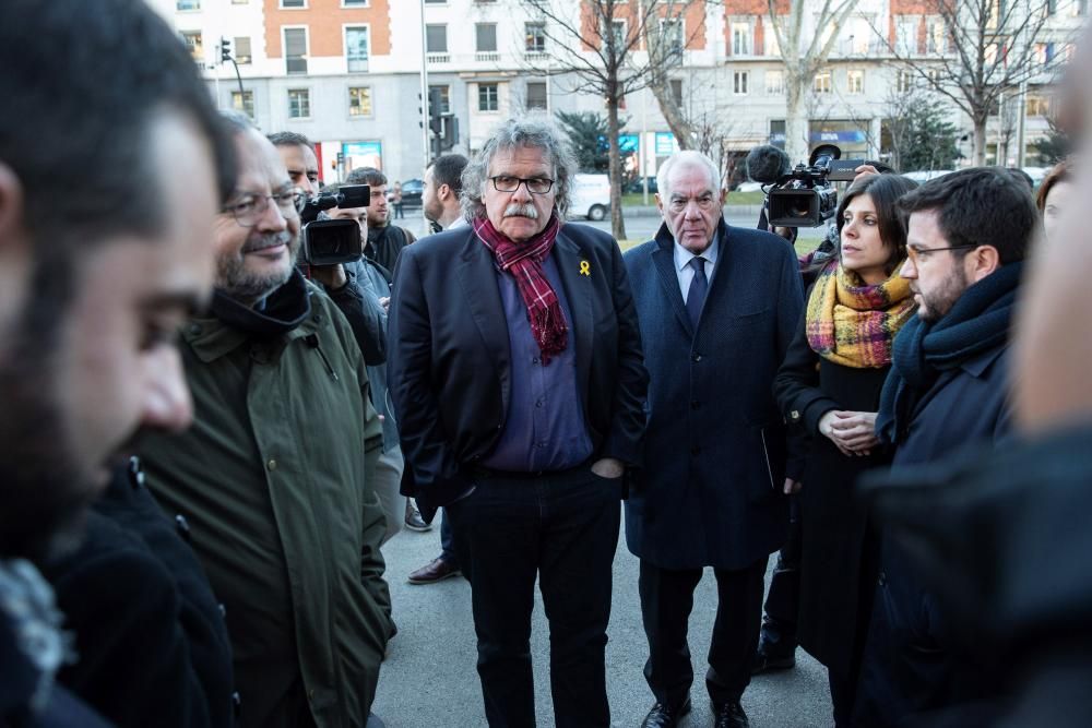 Joan Tardà a l'entrada del Tribunal