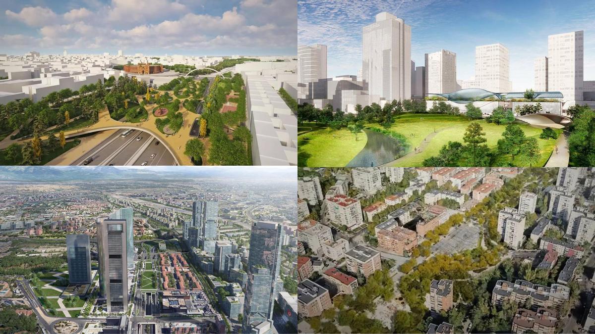 Las cuatro grandes operaciones de transformación urbanística y de infraestructuras que afrontará Madrid en los próximos años