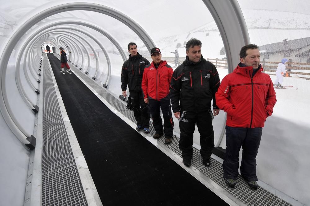 Ampliación de temporada de esquí en la pista de debutantes de Pajares