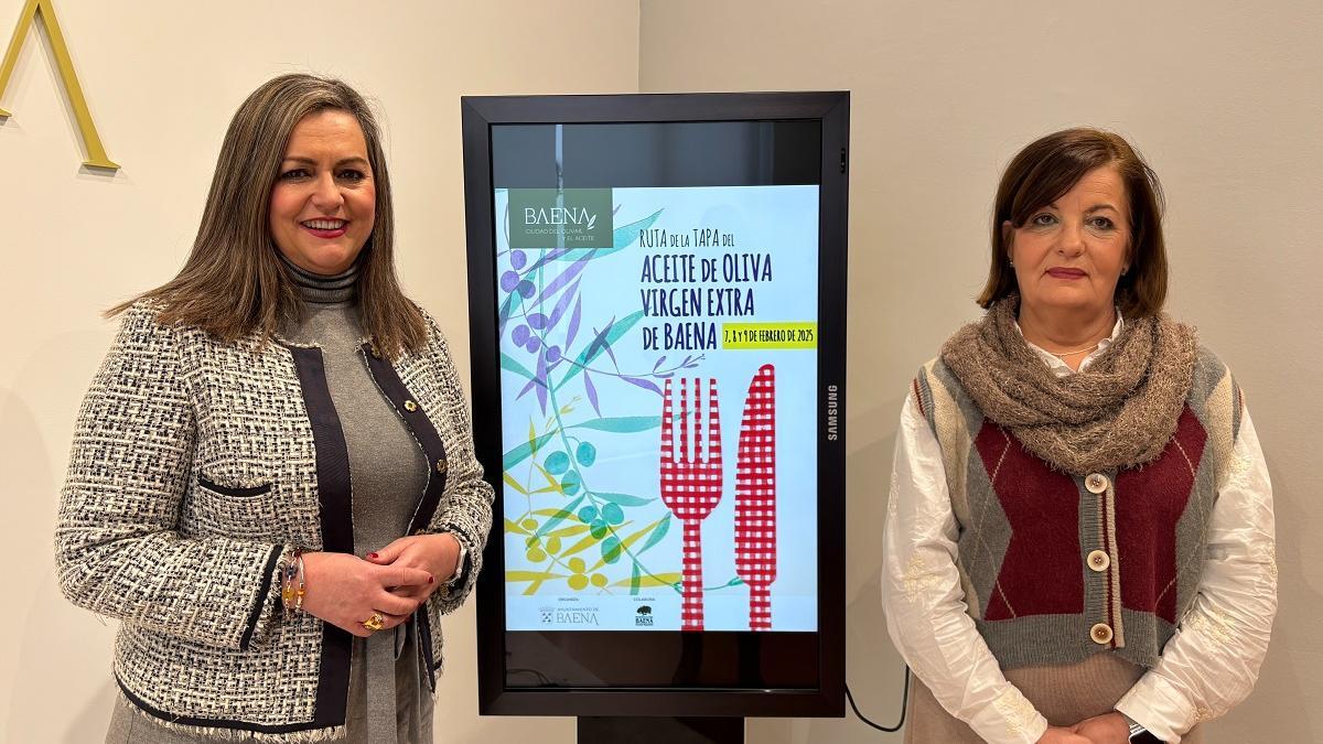 María Jesús Serrano y Ana Cruz presentan la Ruta de la Tapa de Baena.