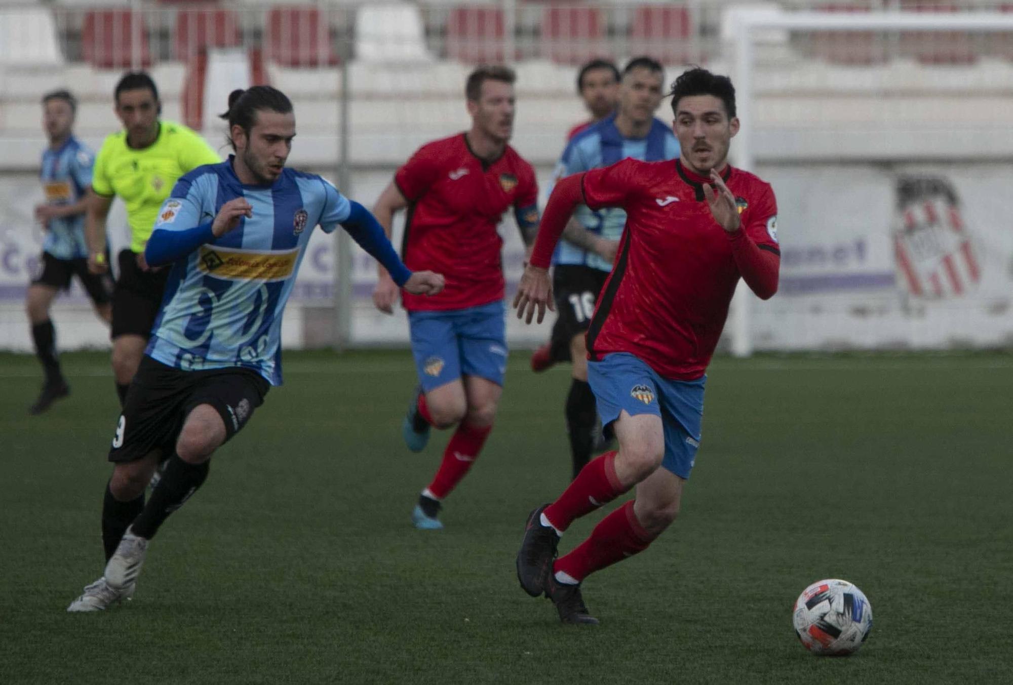 Empate entre el Atlético Saguntino y el CD Acero, en un inusual  derbi, con el Saguntino como local en el Fornás.