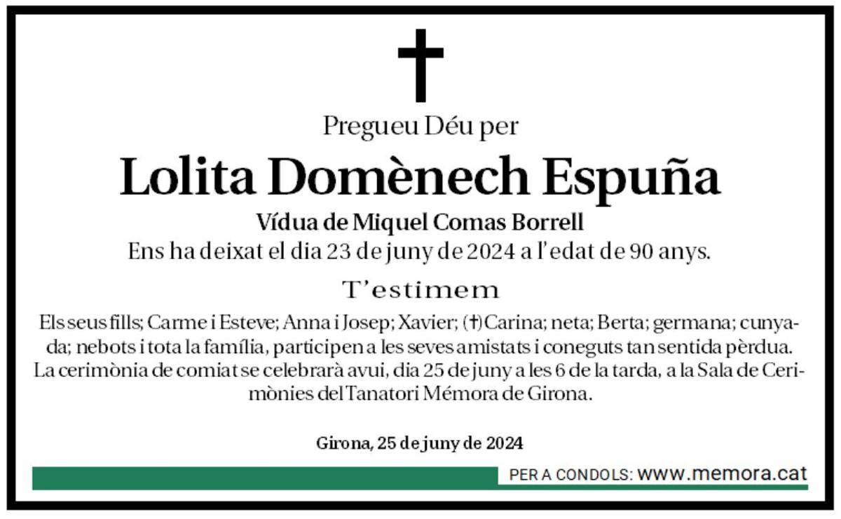 Lolita Domènech Espuña.