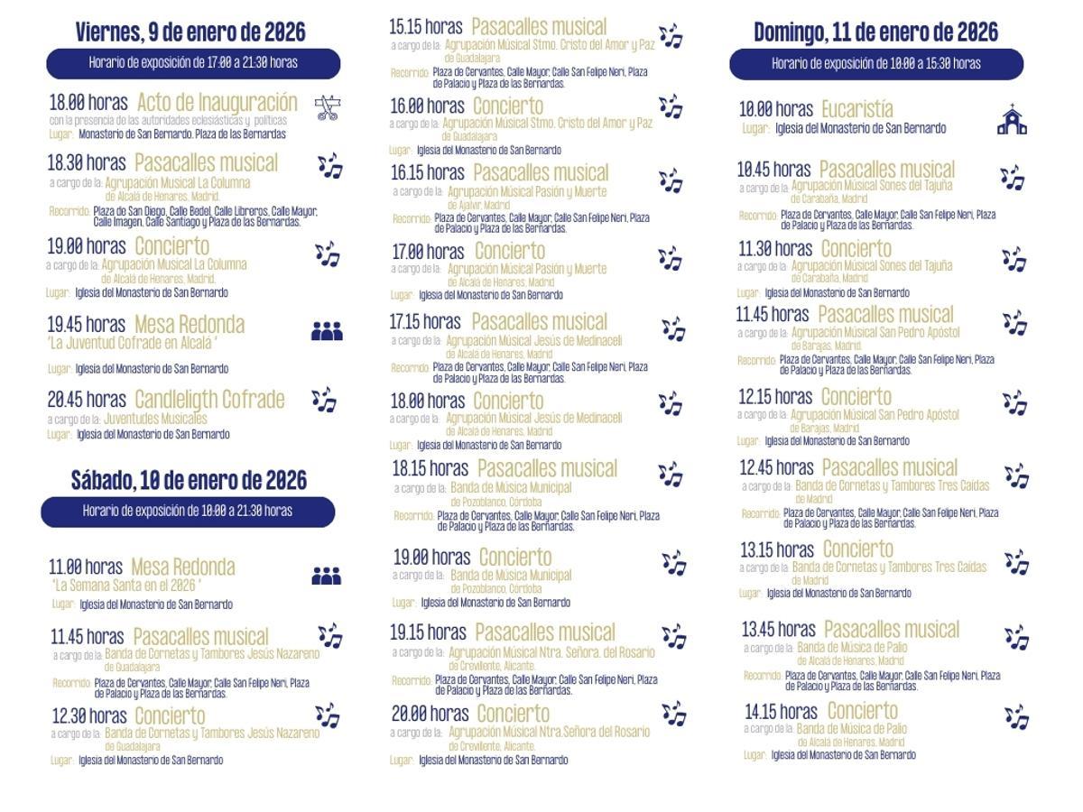 Programa al completo de la feria cofrade