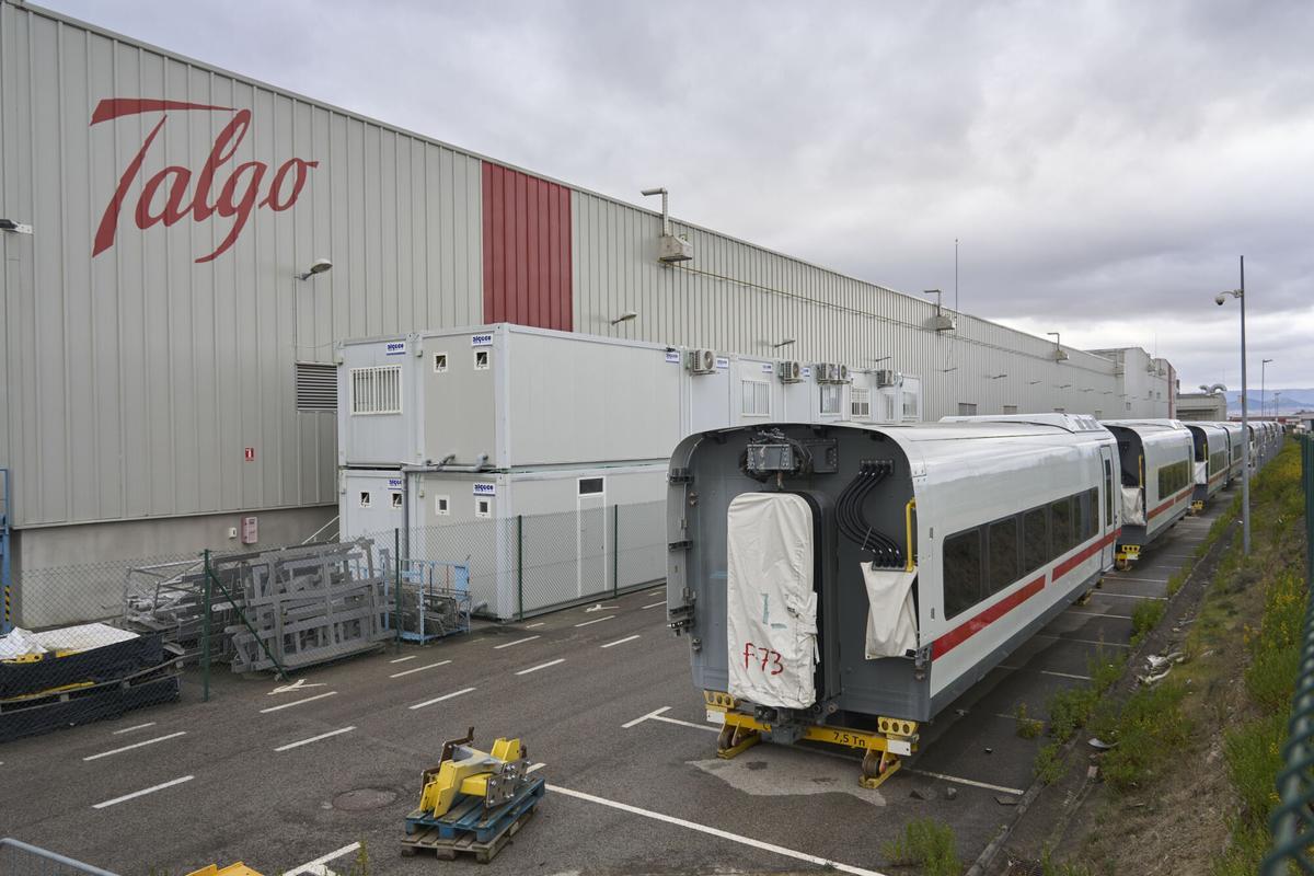 Vista de la planta principal de Talgo en Rivabellosa (Álava).