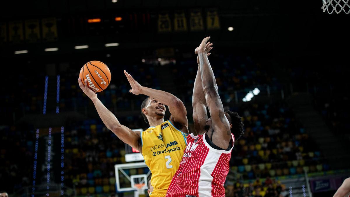 Devontae Cacok, en el encuentro Gran Canaria-UCAM Murcia