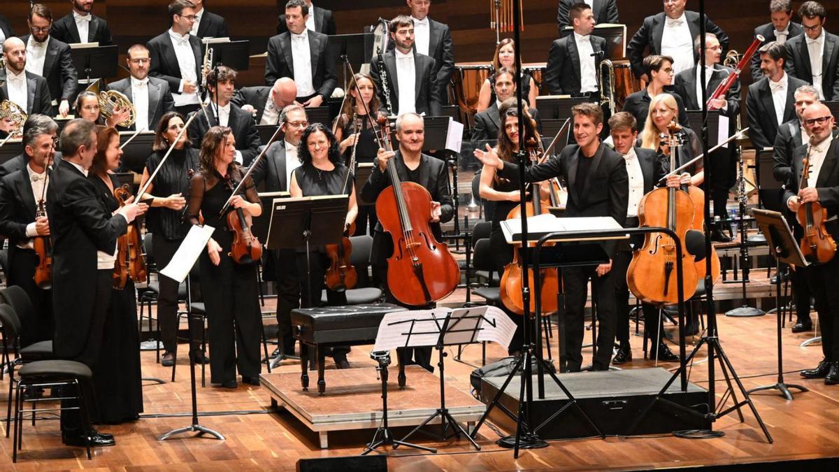 Oviedo Filarmonía, en el Festival de Música Española de León, en una imagen de archivo.